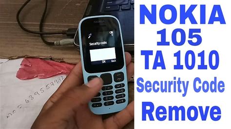 how to remove security code nokia ta 1010
