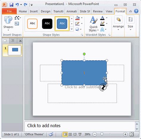 how to remove shape outline in powerpoint