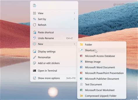 how to remove shortcuts from desktop windows