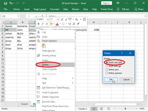 how to remove some text from a cell in excel using formula