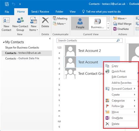 how to remove someone from a contact list in outlook