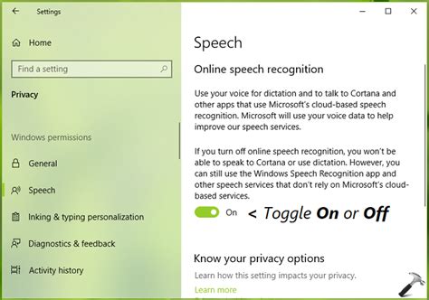 how to remove speech recognition in windows 10