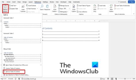 How To Remove Subheadings From Table Of Contents In Word