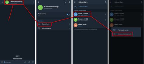 how to remove subscriber from telegram channel