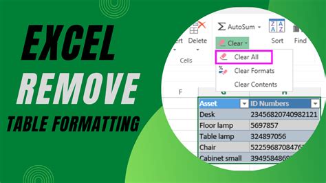 How To Remove Table Format In Excel Vba