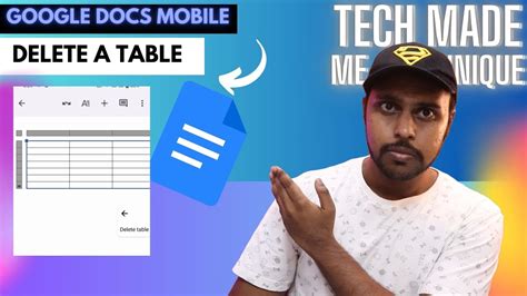 how to remove table in google docs mobile