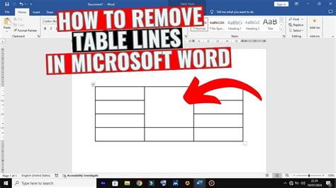 How To Remove Table Lines From Word