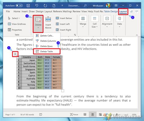 How To Remove Table On Word