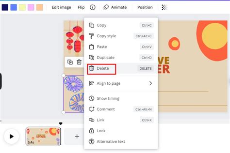 how to remove text animation in canva