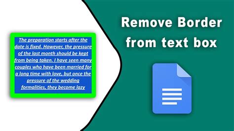 how to remove text border in google docs
