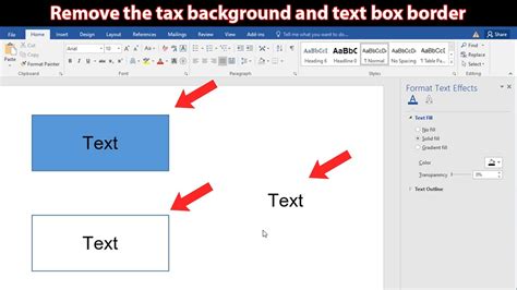 how to remove text box without removing text in word online