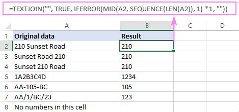 how to remove text from a cell in excel with a formula