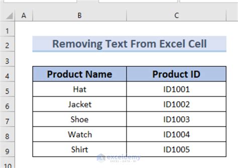 how to remove text from excel cell formula