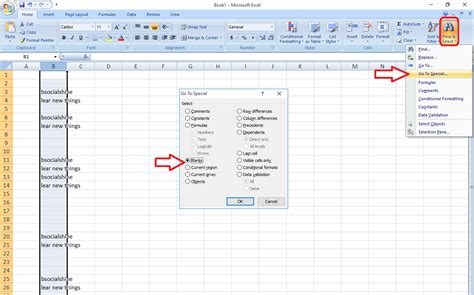 how to remove text from many cells in excel
