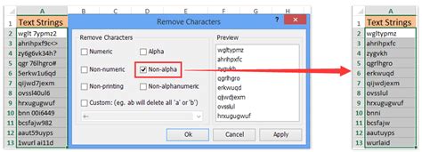 how to remove text from number cell in excel