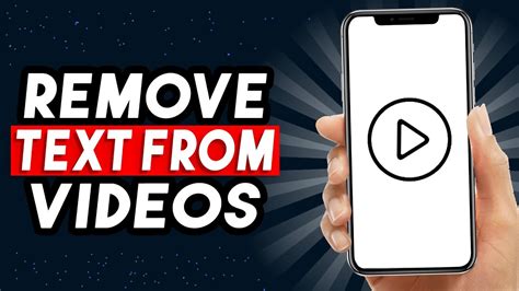 how to remove text from video in mobile