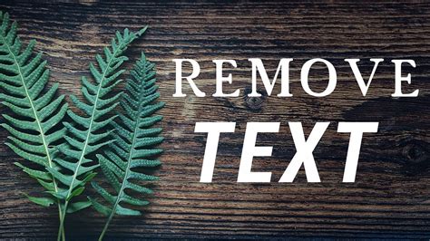 How To Remove Text In Photoshop Without Changing Background