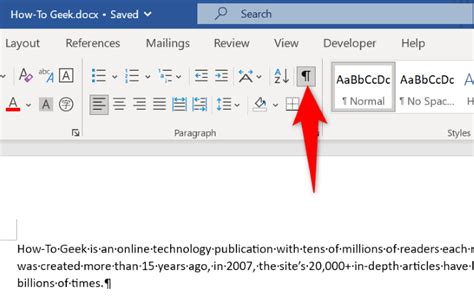 how to remove the paragraph in word