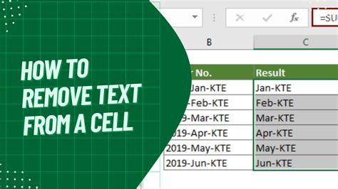 how to remove the text from a cell in excel