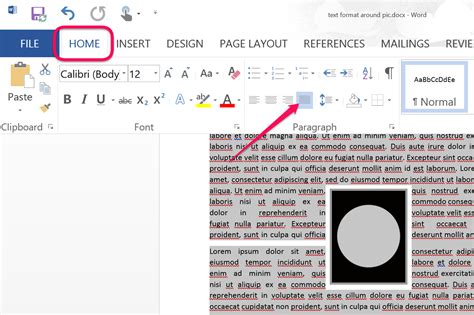 how to remove the wrap text in word