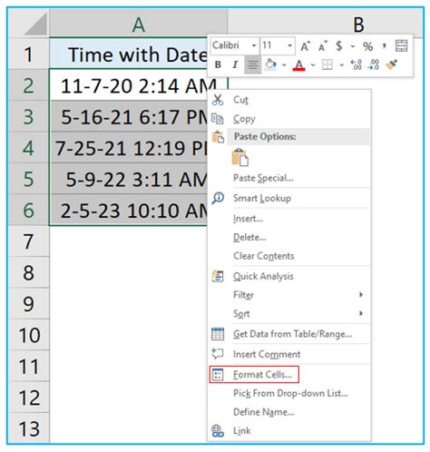 how to remove time from date and time column in excel