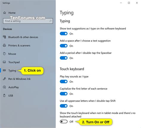 how to remove touch keyboard windows 10