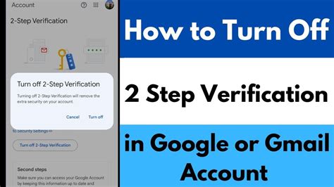 how to remove two factor authentication gmail