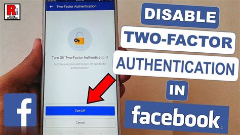 how to remove two factor authentication in facebook without code