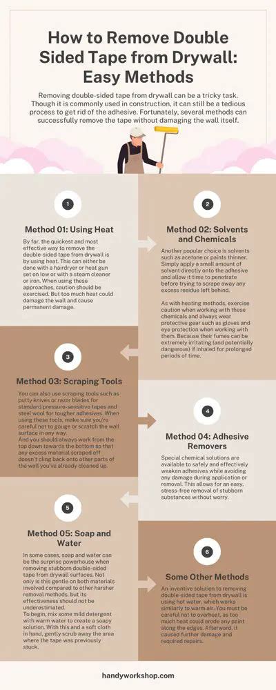 How to remove double sided tape adhesive from walls