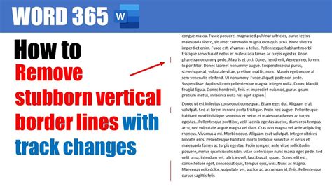 how to remove vertical line in word