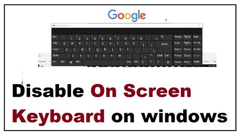 how to remove virtual keyboard windows 10