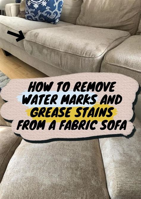How To Remove Water Stains From A Couch