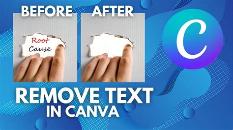 how to remove words from a picture in canva