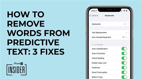 how to remove words from predictive text ios