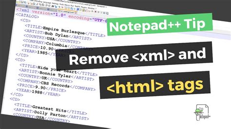 How To Remove Xml Tags In Notepad++