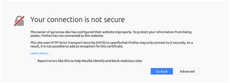 how to remove your connection to this site is not secure