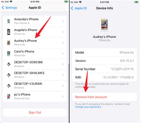 how to remove your iphone from apple id device list