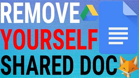 how to remove yourself from shared google docs