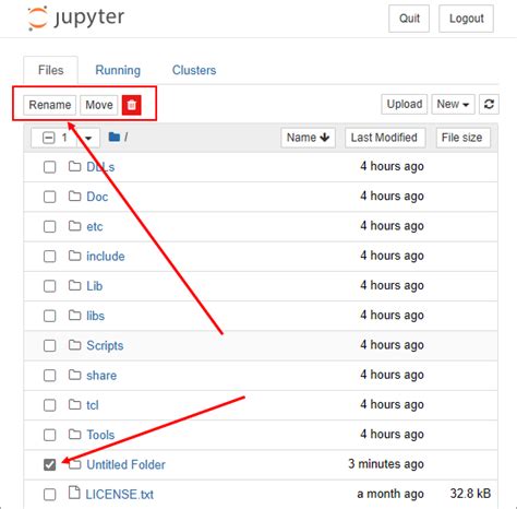 how to rename a folder in jupyter notebook