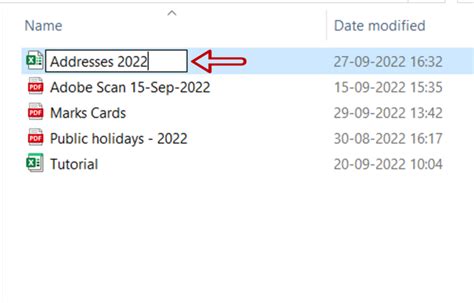 how to rename excel file in phone