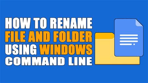 How To Rename Files In Windows Command Line