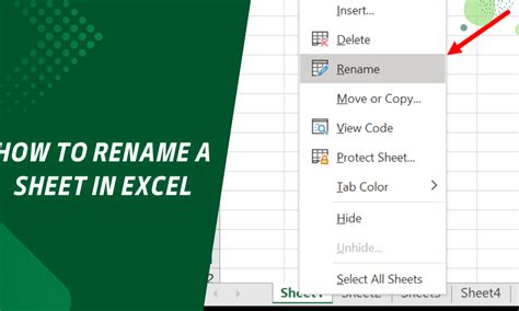 how to rename sheet in excel in macbook