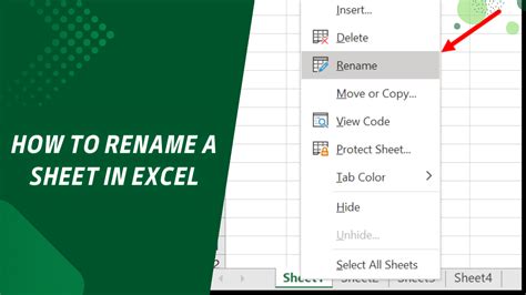how to rename sheet name in excel using macro