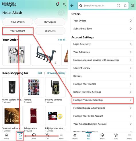 how to renew prime membership on app
