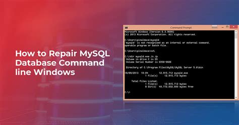 How To Repair A Table In Mysql Command Line
