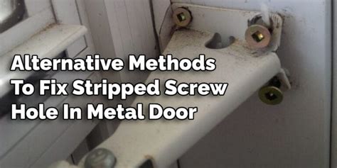 how to repair screw holes in sheet metal