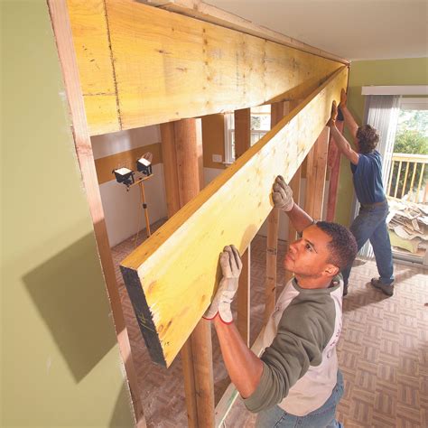 how to replace a load bearing wall with a beam