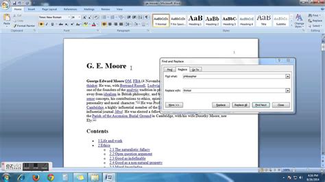 how to replace all in ms word