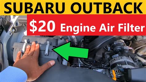 How To Replace Engine Air Filter Subaru Outback 2020