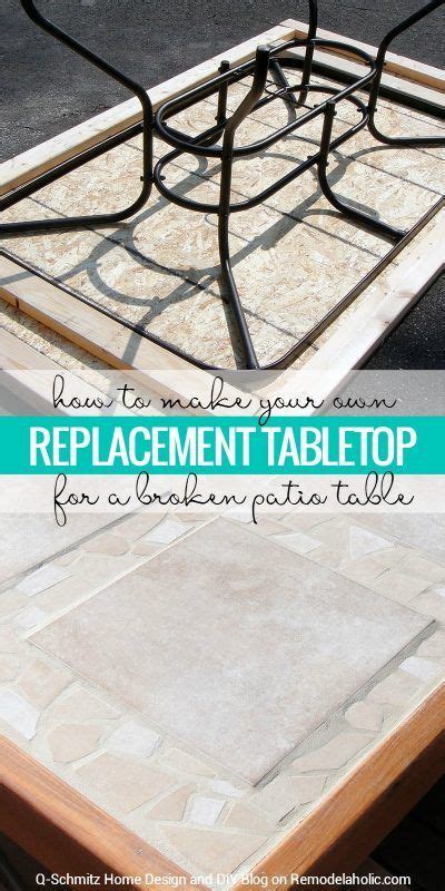 How To Replace Patio Table Top With Tile